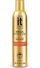 Freeze It Mega Freeze Hair Spray, Extreme Hold, Proteção UV Nutritiva, 10 Oz, usado comprar usado  Enviando para Brazil