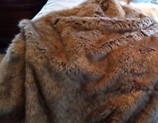 BEAR-WOLF FAUX FUR THROW-BLANKET NEW WITH LONG FUR  BRUSH WITH WIRE HAIR BRUSH for sale  Shipping to South Africa