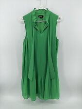 Vestido DKNY sem mangas forrado decote V tamanho 12 verde comprimento do joelho frete grátis rápido comprar usado  Enviando para Brazil