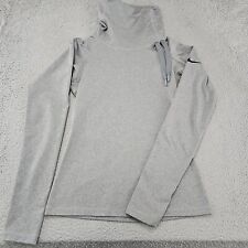 Nike Sweater Womens Size Medium Gray Infinity Turtle Neck Athletic Pullover Top for sale  Shipping to South Africa