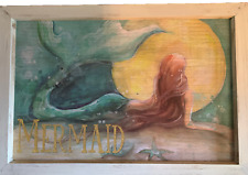 Wooden mermaid wall for sale  Brentwood