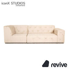 Iconx Studios Venus Velvet Fabric Three-Seater Sofa Couch Beige Flowers na sprzedaż  Wysyłka do Poland