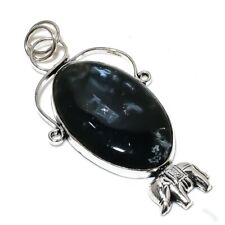 Merlinite Gemstone 925 Sterling Silver Gift Jewelry Pendant 3.07" w534 for sale  Shipping to South Africa