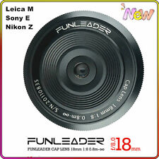 Funleader 18mm F8 Wide angle Full frame Lens for Canon Nikon Sony Fuji Leica G45 til salgs  Frakt til Norway