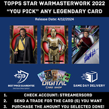 Topps Star Wars Card Trader Masterwork 2022 - ELIGES cualquier tarjeta LEGENDARIA segunda mano  Embacar hacia Argentina
