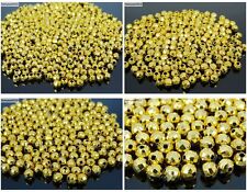 100 piezas cuentas redondas facetadas enchapadas al vacío en oro 22K sobre cobre 4 mm 5 mm 6 mm 8 mm  segunda mano  Embacar hacia Argentina