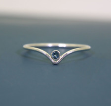 Used, London Blue Topaz Sterling Silver Wishbone Ring Size 5 3/4 - L for sale  Shipping to South Africa