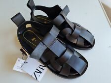 Zara leder sandalen gebraucht kaufen  Frankfurt