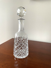 Used, Vtg Crystal Wine Whisky Decanter Diamond Crosshatch Pattern Faceted Stopper 11" for sale  Shipping to South Africa