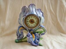 JEROME MASSIER,VALLAURIS,ANTIQUE FRENCH MAJOLICA CLOCK,IRIS PATTERN,ART NOUVEAU., used for sale  Shipping to South Africa