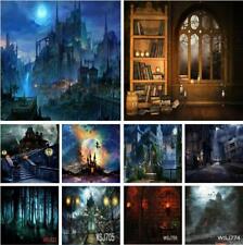Halloween Theme Backdrop Scary Haunted House Witch Castle Background Studio Prop for sale  Shipping to South Africa