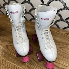 Patins femininos Chicago Rink sobre o tornozelo branco/rosa tamanho 9 comprar usado  Enviando para Brazil