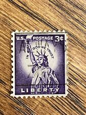 SELO POSTAL RARO DOS EUA 3 centavos de liberdade usado roxo Lady Statue Of Liberty, usado comprar usado  Enviando para Brazil