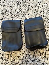 Used, Ex Police 2 x Black Leather Document Pouches for 2” Kit Belt or Smaller. Used   for sale  Shipping to South Africa