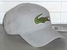 Usado, Boné de beisebol masculino LACOSTE gabardine sarja grande crocodilo, cinza claro, novo com etiquetas comprar usado  Enviando para Brazil