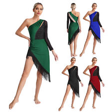 Womens Costume Long Sleeve Dancewear Dancing Dance Dress Latin Dresses Salsa for sale  Shipping to South Africa