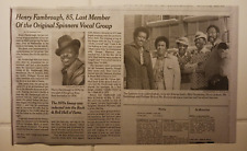 Henry Fambrough 85 Obituario New York Times The Spinners Singer Motown segunda mano  Embacar hacia Mexico