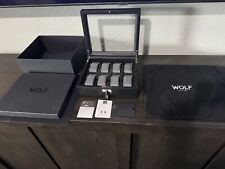 Used, WOLF VICEROY 10 Piece Watch Display Case Black OEM Packaging Near Mint $465.00 for sale  Shipping to South Africa