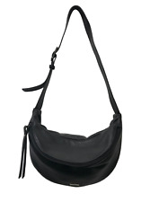 Italian Leather Sling Bag Fanny Pack Black Cream Fuchsia  for sale  Shipping to South Africa