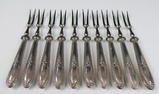 Used, 10 Antique French 950 Silver Cocktail Forks Pickle Olive Berry Seafood Set for sale  Shipping to South Africa