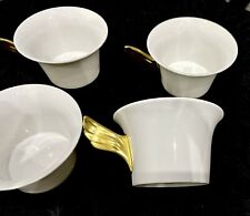 VERSACE-ROSENTHAL 4 Cup PORCELAIN GOLD MEDALLION GOLD MEANDER IKARUS for sale  Shipping to South Africa
