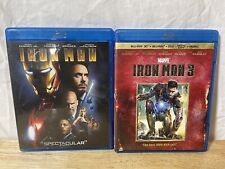 Conjunto combo de filme Homem de Ferro e Homem de Ferro 3 Blu Rays 2, recurso duplo, usado comprar usado  Enviando para Brazil