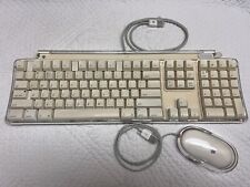 VINTAGE APPLE PRO KEYBOARD M7803 WIRED CLEAR/WHITE W/ M5769 PRO MOUSE MAC USB, used for sale  Shipping to South Africa
