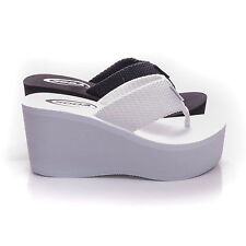 Novas Sandálias Femininas Sapatos Anabela Salto Plataforma Tanga Chinelos Refrigerante OXLEY-S comprar usado  Enviando para Brazil