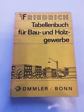 Friedrich tabellenbuch bau gebraucht kaufen  Allenfeld, Boos, Hargesheim