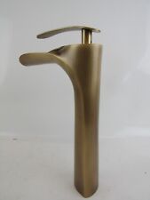 Waterfall Bathroom Mixer Tap Untested Brushed Gold/Brass Colour Height 11" for sale  Shipping to South Africa