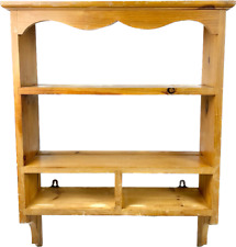 Antique Pine Shelves Solid Wooden Shelving Wall Hang Plate Rack Bookcase Storage for sale  Shipping to South Africa
