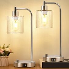 Used, Open Box 【Upgraded】Set of 2 Industrial Table Lamps with 2 USB Port for sale  Shipping to South Africa
