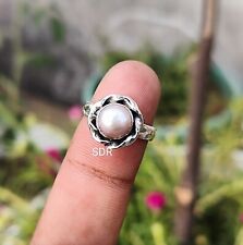 Pink Pearl Ring 925 Sterling Silver Band &Statement Ring Handmade Ring  All size for sale  Shipping to South Africa