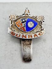 Antique Silver & Enamelled Sunbac Badge 1937 Hallmarked, used for sale  Shipping to South Africa