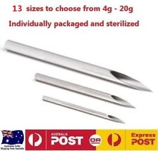 Usado, 2 x agulhas de piercing corporal embaladas individualmente e esterilizadas tamanhos de 4g a 20g comprar usado  Enviando para Brazil