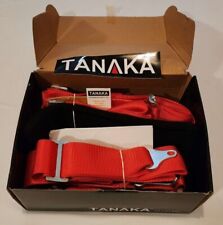 Used, 1 TANAKA UNIVERSAL RED 4 POINT BUCKLE RACING SEAT BELT HARNESS 2" for sale  Shipping to South Africa