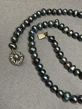 Collier perles noires d'occasion  Saint-Nazaire