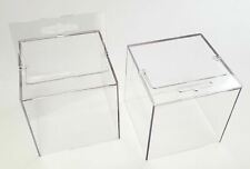 Usado, 2 x Caixa de Cubo de Plástico Transparente 3,5" Caneta Organizadora Post-it Suporte Exibição de Escritório comprar usado  Enviando para Brazil