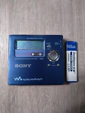 Minidisco Sony MD MZ-R909 grabadora walkman azul probado con micrófono vendedor de EE. UU. segunda mano  Embacar hacia Argentina