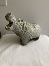 Stone hippopotamus yawning for sale  SHANKLIN