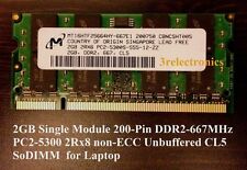 Único 2GB 200-Pin DDR2 PC2-5300S 667MHz CL5 Memória Sdram Sodimm Notebook comprar usado  Enviando para Brazil