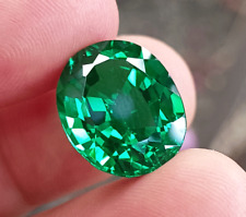 Piedra preciosa suelta esmeralda verde natural de 10 quilates con certificación GIE corte ovalado segunda mano  Embacar hacia Argentina