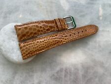 20mm/16mm Genuine Real Tan Brown Ostrich Leather Padded Watch Strap Band, used for sale  Shipping to South Africa