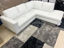 Natuzzi Sollievo Leather B845 Sofa Off White Corner Suite New Surplus Stock for sale  NELSON