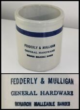 Fogões antigos Fedderly & Mulligan Monarch Ranges Old Crock Blue Band batedor frasco comprar usado  Enviando para Brazil