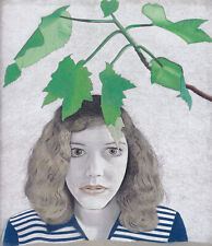 Girl with Leaves Lucian Freud print in 11 x 14 inch mount SUPERB, used for sale  BARNSLEY