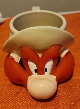 Caneca caneca de plástico 3D vintage 1992 Yosemite Sam personagem Looney Tunes comprar usado  Enviando para Brazil
