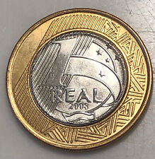 1 moneda real brasileña 2008 - circulada - bimetálica - Brasil segunda mano  Embacar hacia Argentina