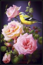 Pink roses goldfinch for sale  Shipping to Ireland