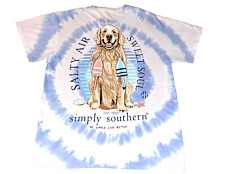 Camiseta Feminina SIMPLY SOUTHERN Tingida de Gravata MÉDIA Ar Salgado Cachorro Sweet Soul Top comprar usado  Enviando para Brazil